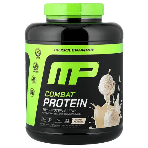 MusclePharm, Combat® Proteinpulver, vaniljglass, 1,84 kg MusclePharm, Combat® Proteinpulver, vaniljglass, 1,84 kg